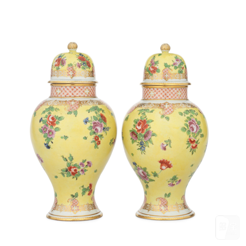 A rare pair of Champion's Bristol vases and covers, circa 1772-75 - 图3